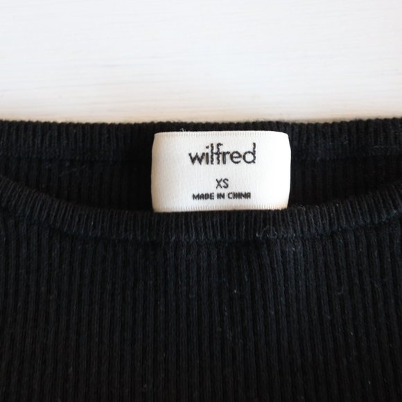 Aritzia's Wilfred Knit Cut-Out Top, Black, Size XS - Picture 5 of 5